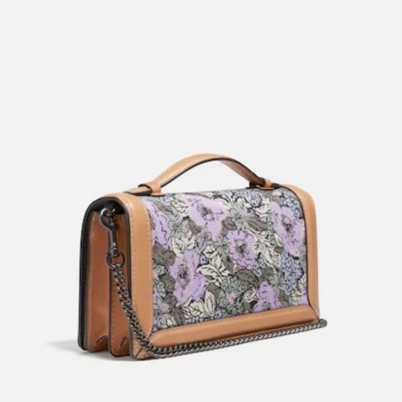 Coach Riley Chain Clutch With Heritage Floral Print - Picture 2 of 13